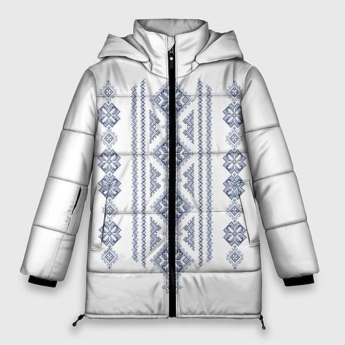 Женская зимняя куртка Вышивка 24 / 3D-Черный – фото 1
