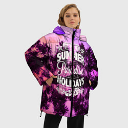 Куртка зимняя женская Hawaii dream 2, цвет: 3D-черный — фото 2