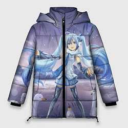 Куртка зимняя женская Hatsune Miku, цвет: 3D-светло-серый