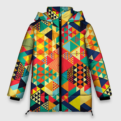 Женская зимняя куртка Геометрия / 3D-Черный – фото 1