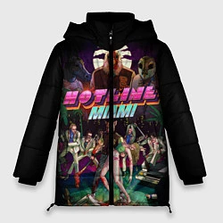 Куртка зимняя женская Hotline Miami, цвет: 3D-черный