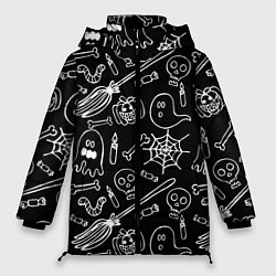 Куртка зимняя женская Призрачный арт, цвет: 3D-черный