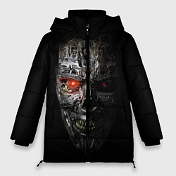 Куртка зимняя женская Terminator Skull, цвет: 3D-черный