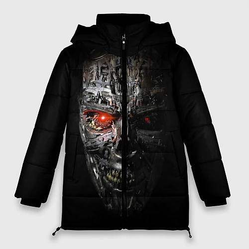 Женская зимняя куртка Terminator Skull / 3D-Черный – фото 1