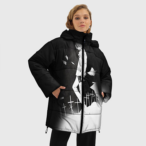 Женская зимняя куртка Тетрадь смерти 7 / 3D-Светло-серый – фото 3