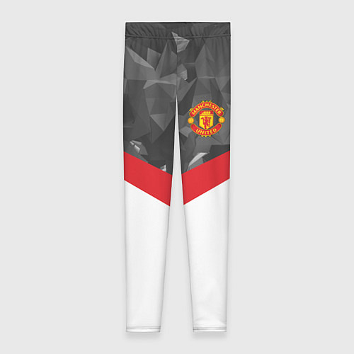 Женские легинсы Man United FC: Grey Polygons / 3D-принт – фото 1