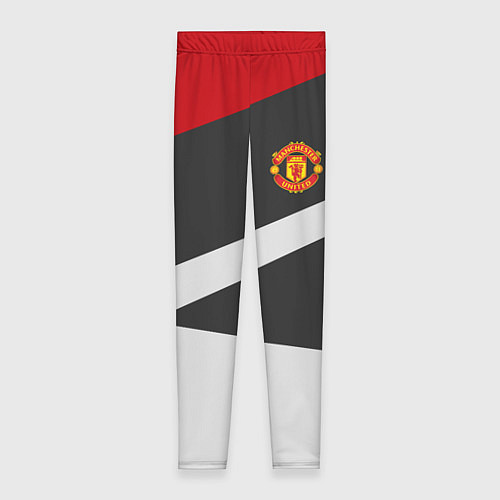 Женские легинсы FC Manchester United: Sport Geometry / 3D-принт – фото 1