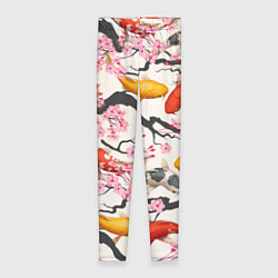 Леггинсы женские Карпы кои в сакуре, цвет: 3D-принт