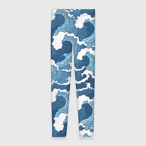 Женские легинсы Морские волны графика / 3D-принт – фото 1