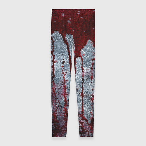 Женские легинсы Кровь на металле текстура / 3D-принт – фото 1