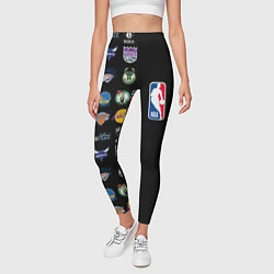 Леггинсы женские NBA Team Logos 2, цвет: 3D-принт — фото 2