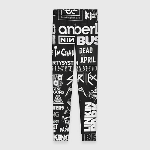 Женские легинсы Рок группы / 3D-принт – фото 1