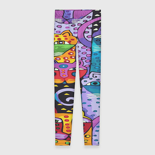 Женские легинсы КОТЯТА ЖИВОПИСЬ / 3D-принт – фото 1