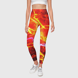 Леггинсы женские УДАРЫ МОЛНИИ, цвет: 3D-принт — фото 2