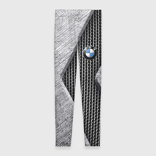 Женские легинсы BMW - emblem - metal - texture / 3D-принт – фото 1