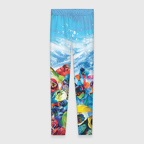 Женские легинсы Палитра сноуборд / 3D-принт – фото 1