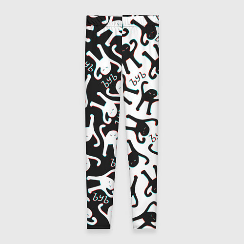 Женские легинсы МЕМ КОТ ЪУЪ СЪУКА / 3D-принт – фото 1
