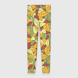 Леггинсы женские Яркие осенние листья, цвет: 3D-принт