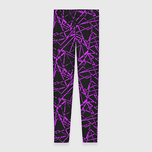 Женские легинсы Фиолетово-черный абстрактный узор / 3D-принт – фото 1