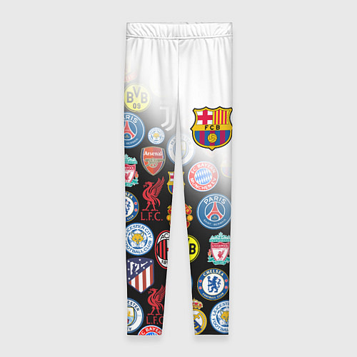 Женские легинсы FC BARCELONA LOGOBOMBING / 3D-принт – фото 1