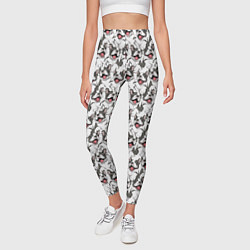 Леггинсы женские Собака Бостон-Терьер, цвет: 3D-принт — фото 2