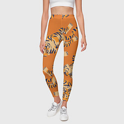Леггинсы женские Тигр паттерн, цвет: 3D-принт — фото 2