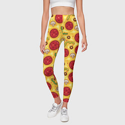 Леггинсы женские Pizza salami, цвет: 3D-принт — фото 2