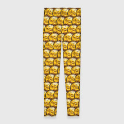 Леггинсы женские Золотые Биткоины Golden Bitcoins, цвет: 3D-принт