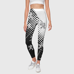 Леггинсы женские Peugeot pattern львы, цвет: 3D-принт — фото 2