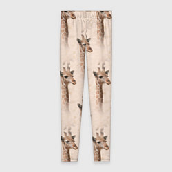 Женские легинсы Голова жирафа паттерн