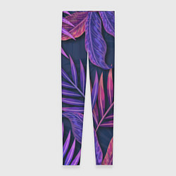 Женские легинсы Neon Tropical plants pattern