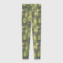 Леггинсы женские Черепа - камуфляж, цвет: 3D-принт