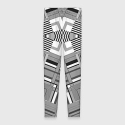 Леггинсы женские Черно белый современный геометрический узор Симмет, цвет: 3D-принт
