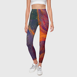 Леггинсы женские Разноцветный абстрактный дым, цвет: 3D-принт — фото 2
