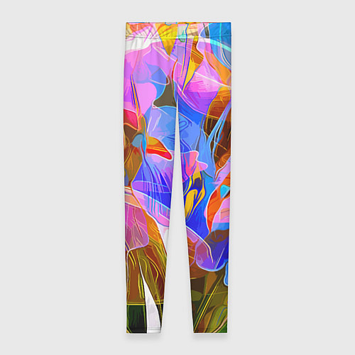 Женские легинсы Красочный цветочный паттерн Лето Colorful floral p / 3D-принт – фото 1
