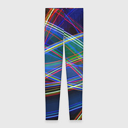 Леггинсы женские Разноцветные неоновые линии Абстракция Multicolore, цвет: 3D-принт