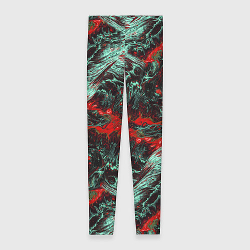 Женские легинсы Красно-Белая Вулканическая Лава / 3D-принт – фото 1