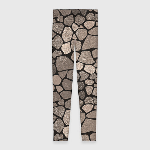 Женские легинсы Черно-коричневая текстура камня / 3D-принт – фото 1