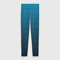 Леггинсы женские Blue stripes gradient, цвет: 3D-принт