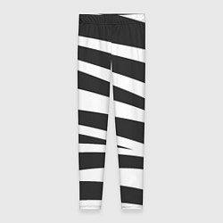 Леггинсы женские Зебра чёрные и белые полосы, цвет: 3D-принт