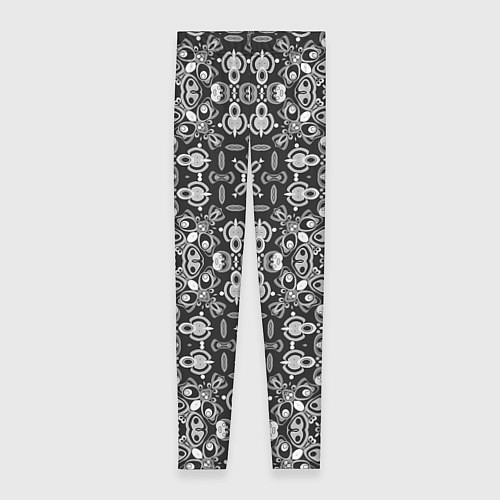 Женские легинсы Black and white ethnic oriental ornament / 3D-принт – фото 1