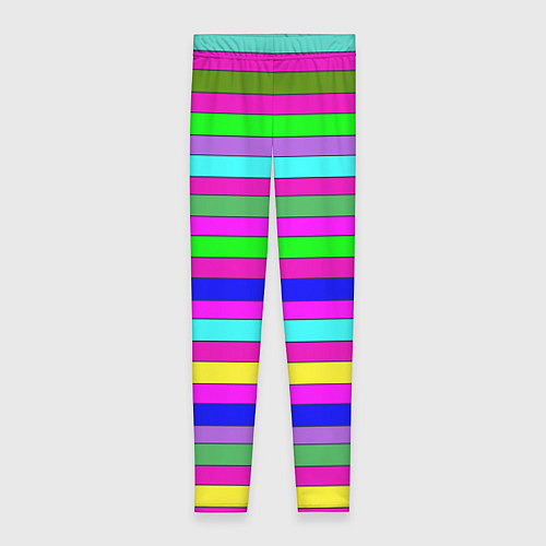 Женские легинсы Multicolored neon bright stripes / 3D-принт – фото 1