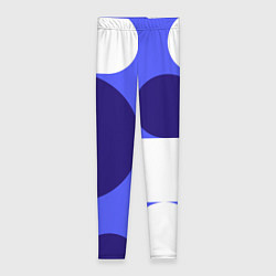Леггинсы женские Абстрактный набор геометрических фигур - Синий фон, цвет: 3D-принт