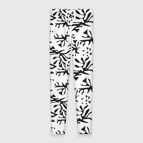 Женские легинсы Черно белый абстрактный модный узор / 3D-принт – фото 1
