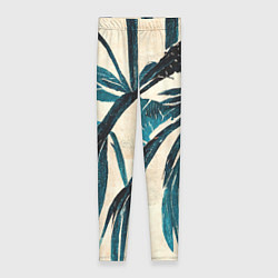 Леггинсы женские Винтажные пальмы, цвет: 3D-принт