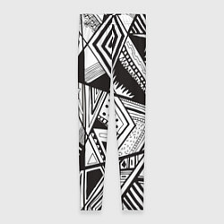 Леггинсы женские Черно белый узор, цвет: 3D-принт