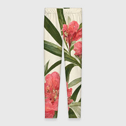 Леггинсы женские Олеандр Элегантные цветы, цвет: 3D-принт
