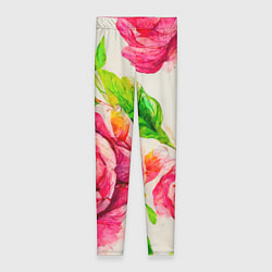 Леггинсы женские Яркие выразительные розы, цвет: 3D-принт
