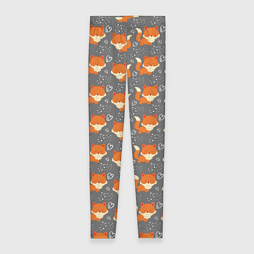Женские легинсы Веселые лисички / 3D-принт – фото 1