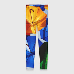 Леггинсы женские Разноцветные зонтики, цвет: 3D-принт